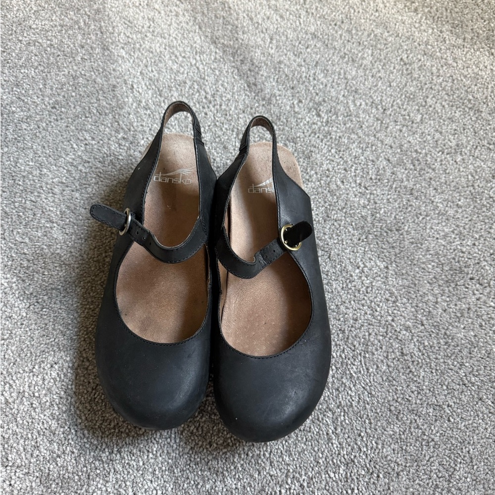 Dansko Black Mary Jane Slingback Shoes